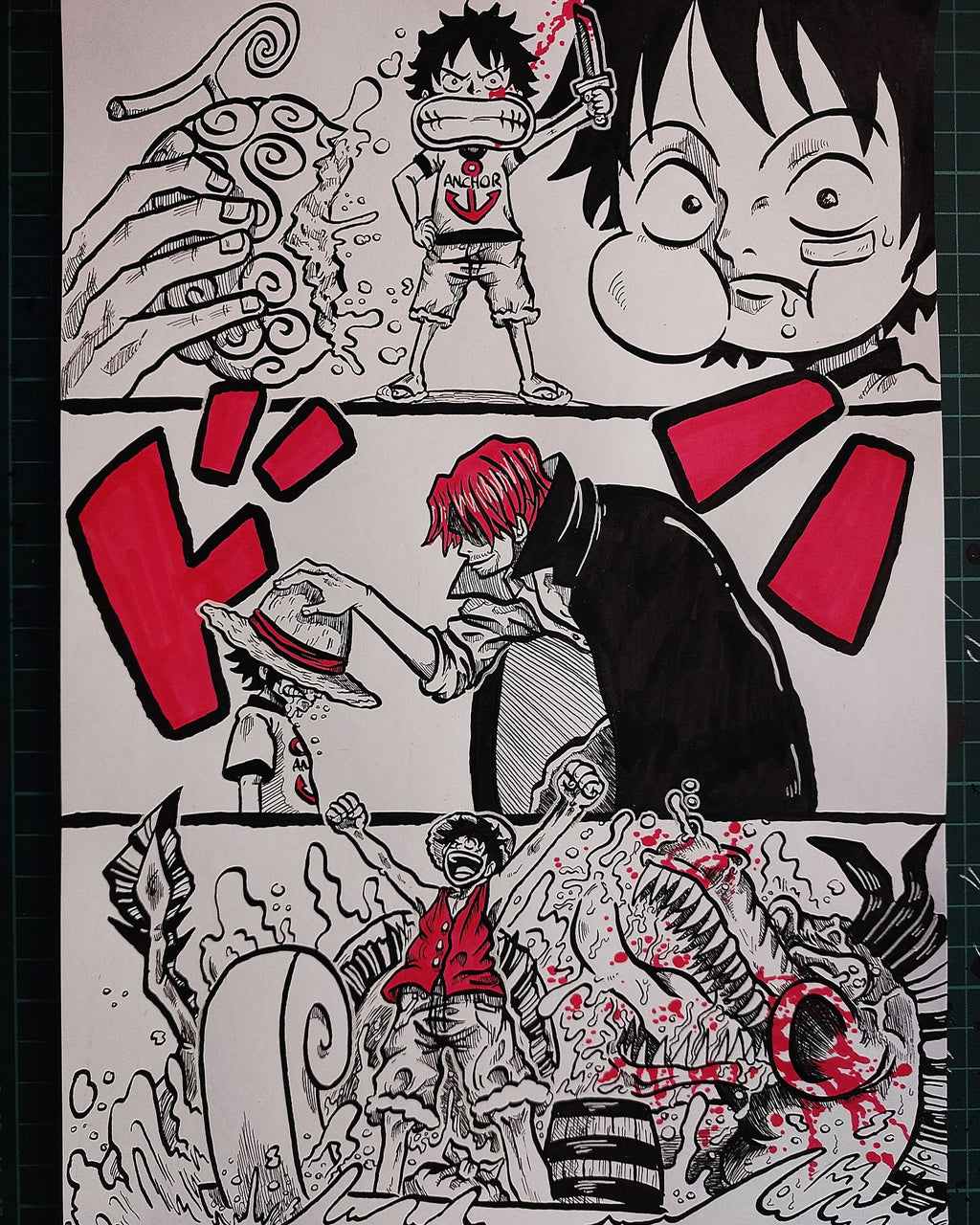 Lamina Arte One Piece – Luffy por Djoseppe10