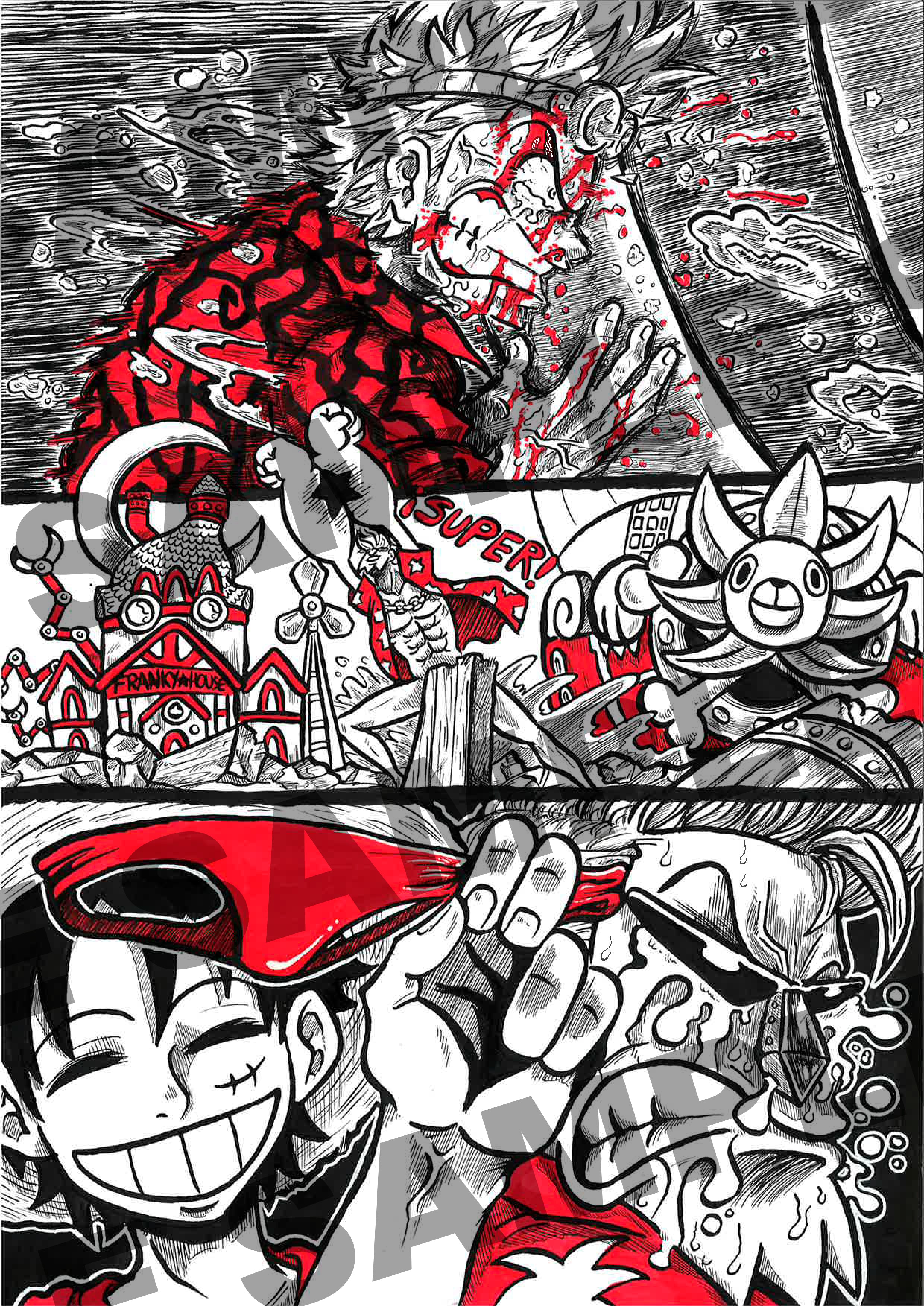 Lamina Arte One Piece – Franky por Djoseppe10