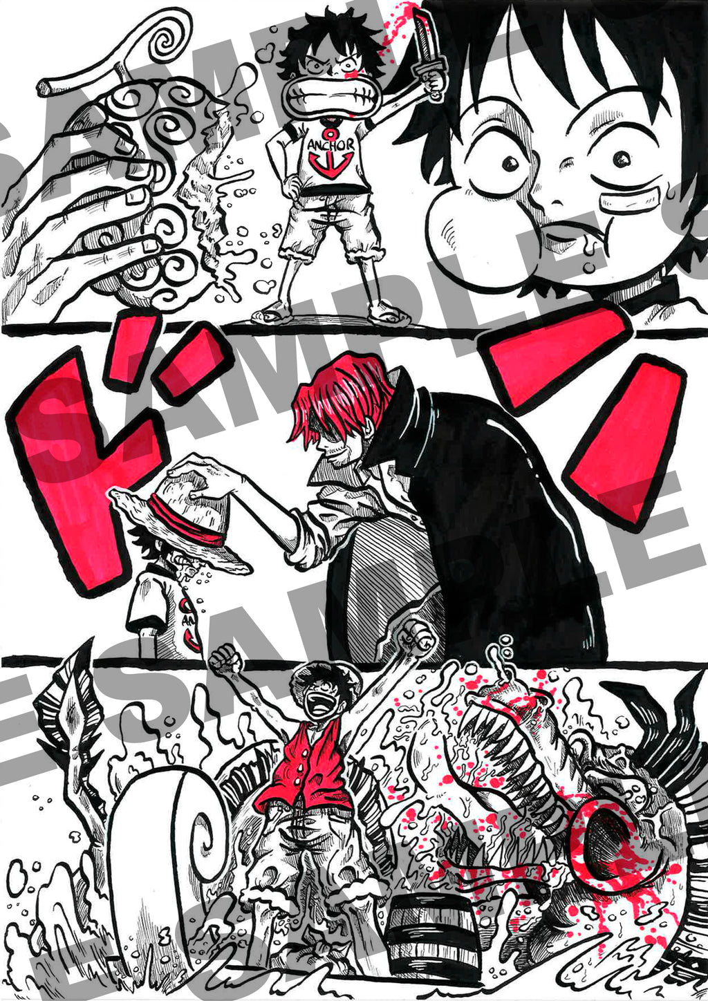 Lamina Arte One Piece – Luffy por Djoseppe10